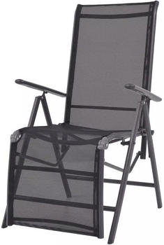 vidaXL Liegestuhl Textilene Schwarz 58,5×69×110cm (42766)