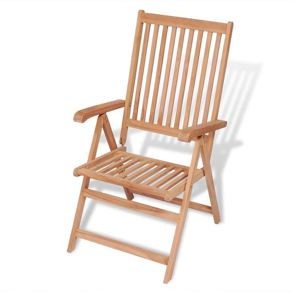 vidaXL Reclining Garden Chair in Teak