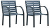 vidaXL Garden Chairs in Grey Wood (2 Pieces)