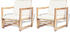 vidaXL Garden Chair in Bamboo 2 Pieces