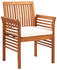 vidaXL Garden Chair With Armrest Acacia Wood