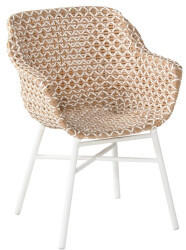 Hartman Outdoor Products Hartman DELPHINE Dining Chair Aluminium royal white/Polyrattan honey