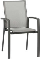 Siena Garden Gartensessel "VELIA Stapelsessel matt anthrazit" Gestell aus Aluminium,