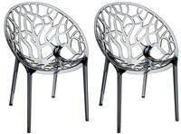 2er Set Xxl Gartenstuhl Crystal Grau