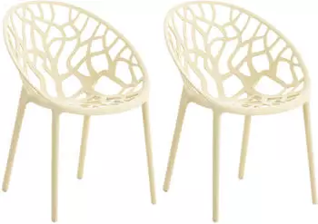 CLP Hope Stapelbarer Gartenstuhl 2er-Set creme