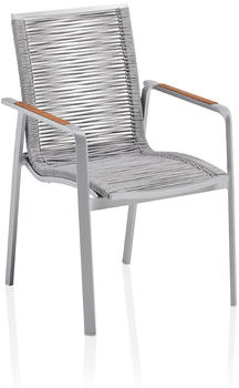 Kettler Diamond Stapelsessel Sunbrella silber/flanelle (0103902-7100)