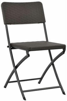 vidaXL Steel Folding Garden Chairs - 4 pcs
