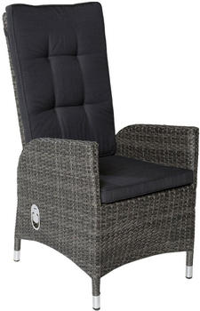 L.C. Wholesaler GmbH LC Home Barcelona Verstellsessel Geflecht grau/anthrazit (148204)