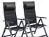 anthrazit: Casaria Bern Premium Gartenstuhl 2er-Set