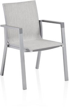 Kettler Rasmus Stapelsessel Aluminium/Outdoorgewebe hellgrau