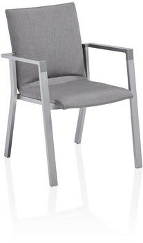 Kettler Rasmus Stapelsessel Aluminium/Sunbrella silber/flanelle (0106502-7100)