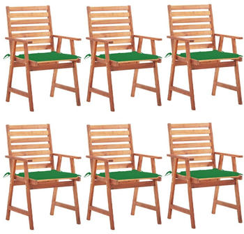 vidaXL Garden Dining Chair 6-Pc green