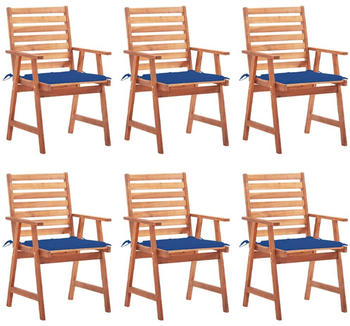 vidaXL Garden Dining Chair 6-Pc royal blue