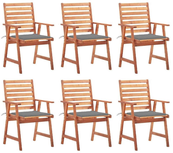vidaXL Garden Dining Chair 6-Pc grey
