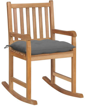 vidaXL Rocking Chair Teak (58x92.5x106cm) grey
