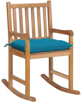 vidaXL Rocking Chair Teak (58x92.5x106cm) light blue
