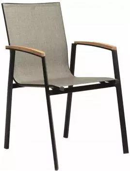 Stern Stapelsessel New Top Aluminium matt schwarz/grau (415405)