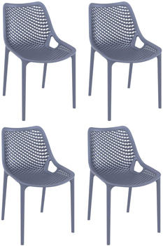 CLP 4er Set Stühle Air dunkelgrau
