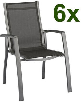 Kettler Altura 6er-Set Stapelsessel (0302102) anthrazit