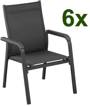 Kettler Altura 6er-Set Stapelsessel (0302102) schwarz