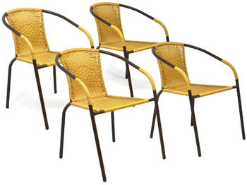 VCM Bistrostuhl 4er-Set gelb (915724)