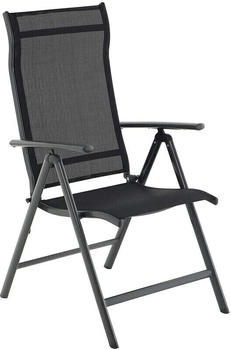 Songmics Outdoor-Stuh Aluminiumgestell 8-fach verstellbar schwarz (GCB02BK)