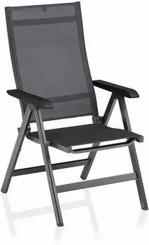 Kettler Basic+ Premium Klappsessel Aluminium/Textilene anthrazit/lakritz