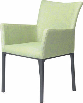 Stern Artus Dining-Sessel Aluminium/Outdoorstoff farngrün/seidengrau meliert (415876)