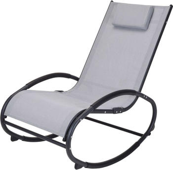 IPAE-ProGarden Rocking chair (62,5 x 114 x 92,5/51,5 cm) light gray