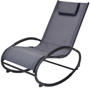IPAE-ProGarden Rocking chair (62,5 x 114 x 92,5/51,5 cm) dark grey