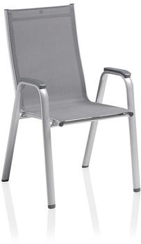 Kettler CIRRUS Silver-Line Stapelsessel silber/ anthrazit-grau