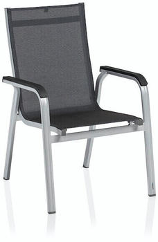 Kettler Basic+ Premium Stapelsessel Aluminium/Textilene silber/lakritz