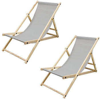 ECD Germany Deck Chair Set grey