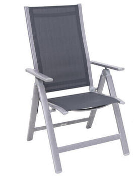 Outflexx Multipositionssessel Alu/Textilene 70x58x106cm anthrazit/grau (PC908-2/7)