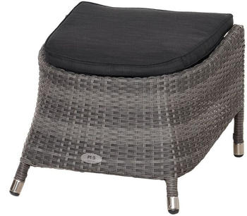 Ploß Saigon Fußhocker Geflecht 56x54x41cm zu Dining-Sessel inkl. Polster grau-braun-meliert (5515763)
