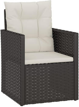 vidaXL Garden Chair with Pillow black