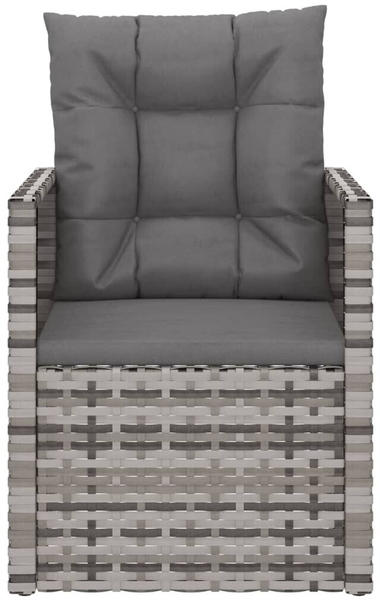 vidaXL Garden Chair with Pillow grey