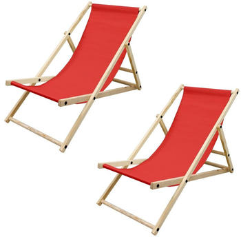 ECD Germany Deck Chair Set red