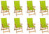 vidaXL Garten-Liegestühle mit Kissen 8 Stk. Teak (3072552)