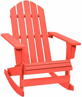 vidaXL Adirondack-Schaukelstuhl Massivholz Tanne Rot