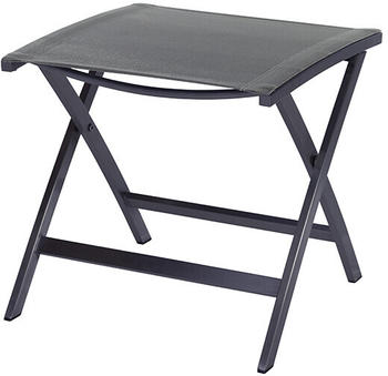 Diamond Garden VALENCIA Fußhocker Edelstahl Dunkelgrau / Schwarz/Silber (DiGa 10581)