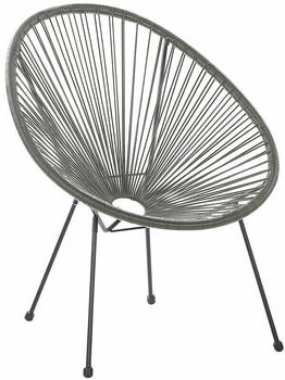 Beliani Acapulco Rattan dunkelgrau