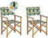 Beliani Cine 2er helles Akazienholz Textil