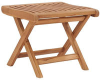 vidaXL Klappbarer Fu&szlig;hocker 46,5&times;49&times;41,5 cm Massivholz Teak