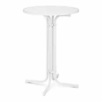Royal Catering Stehtisch 80cm klappbar rund weiß (BIS80FW)