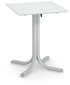 E-MU TABLE SYSTEM Klapptisch mit flacher Tischkante 60x60x75cm eisweiß