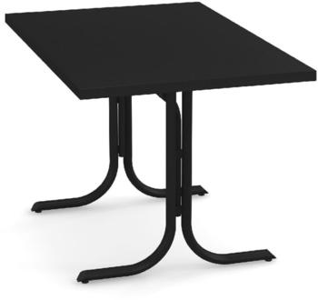 E-MU TABLE SYSTEM Klapptisch mit flacher Tischkante 80x120x75cm schwarz