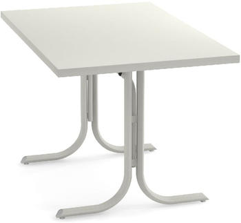 E-MU TABLE SYSTEM Klapptisch mit flacher Tischkante 80x120x75cm weiß