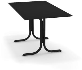 E-MU TABLE SYSTEM Klapptisch mit flacher Tischkante 80x140x75cm schwarz