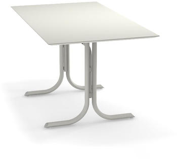 E-MU TABLE SYSTEM Klapptisch mit flacher Tischkante 80x140x75cm weiß